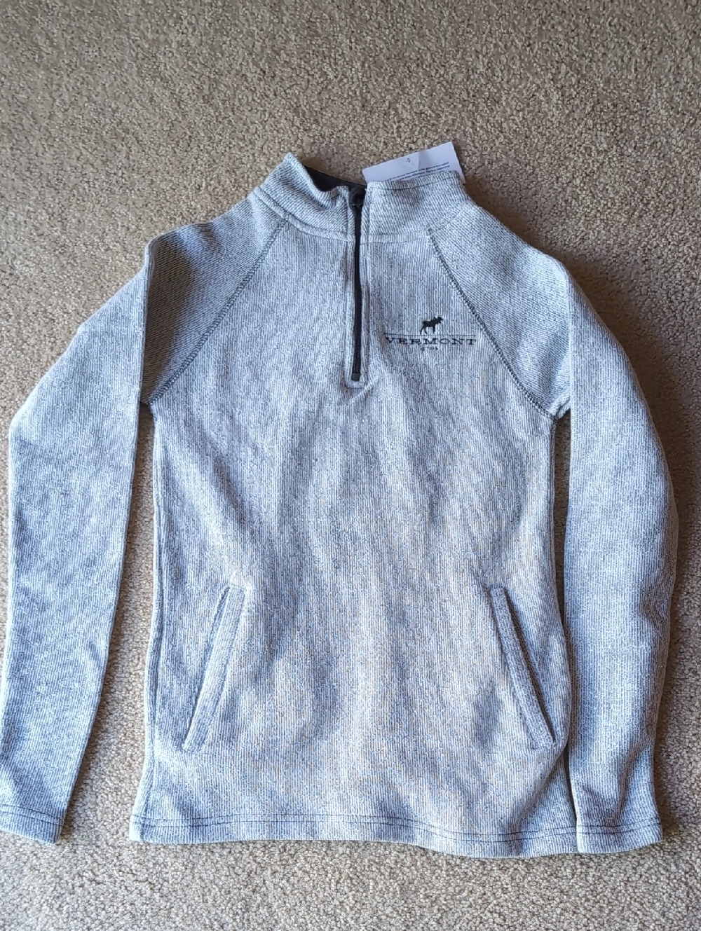Vermont Quarter-Zip Pullover Sweater - Light Heather Gray